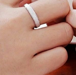 Accessories - MEN'S WEDDING BAND RING STERLING SILVER MATTE RING Accessories - MEN'S WEDDING BAND RING STERLING SILVER MATTE RING